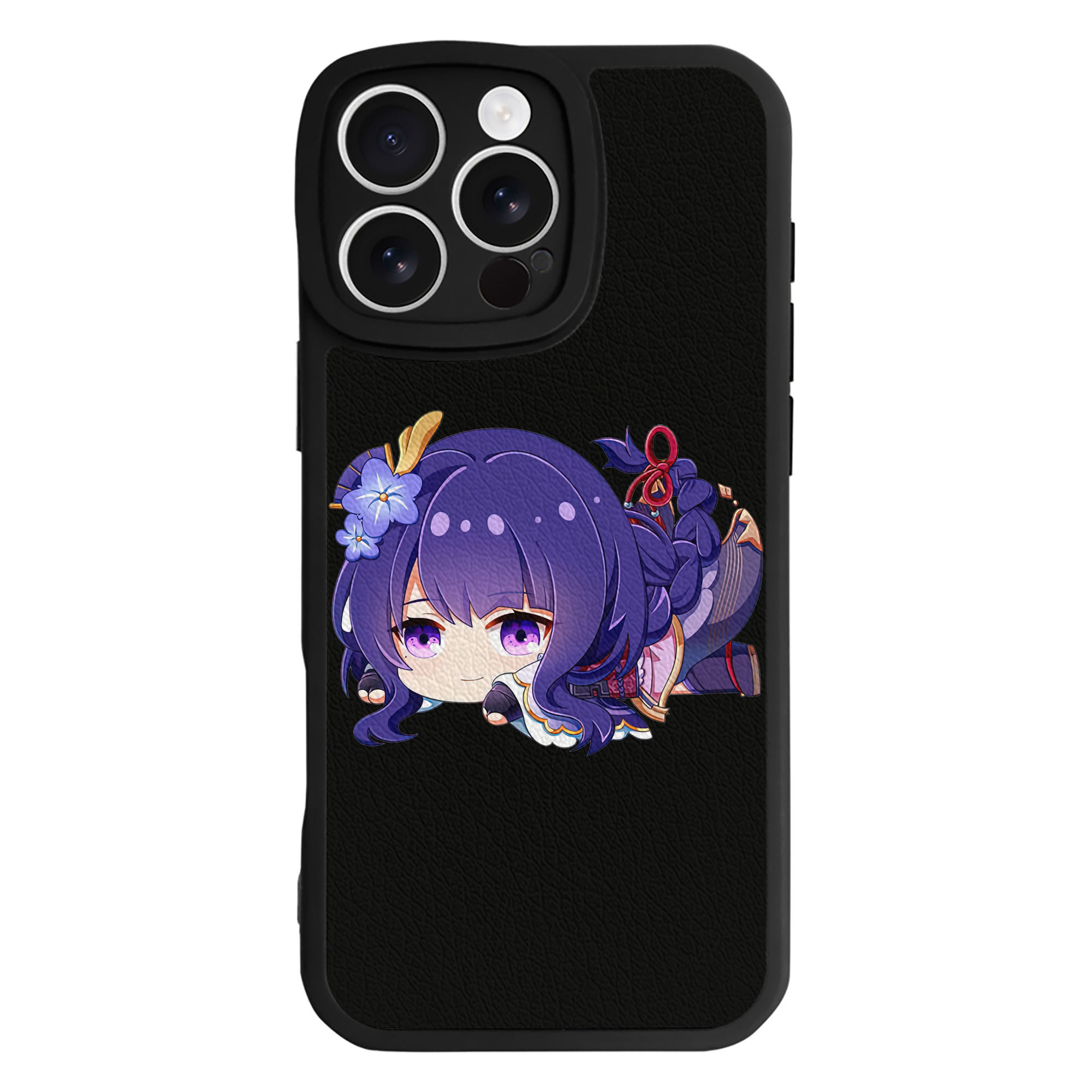げんし神 雷電将軍 らいでんしょうぐん genshin Raiden Shogun 【iPhone 16シリーズ対応】シリコンスマホケース（レザー調） 材質：シリコン